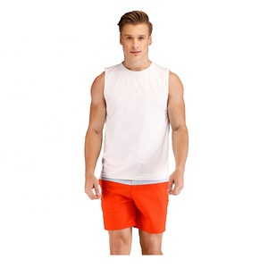 Nouveau design en gros de chemise de fitness coupe ample Stringer blanc t-shirts de sport sans manches débardeur t-shirt pour hommes - Product Image 4