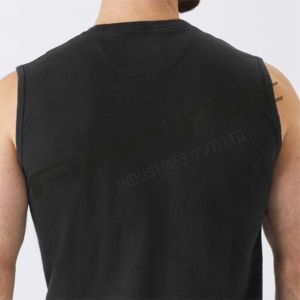 เสื้อกล้ามฟิตเนสแขนกุดสำหรับผู้ชายผ้าฝ้ายสำหรับออกกำลังกายยิมปล่อยชายเสื้อถักระบายอากาศได้ดีโลโก้ออกแบบได้ตามที่ต้องการ - Product Image 6