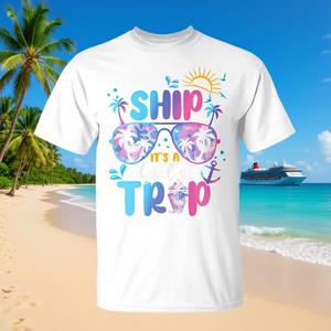 Camiseta a juego para chicas, para viajes en crucero, Aw Ship It! Camiseta promocional para excursiones en grupo para tripulaciones y amigos - Product Image 3