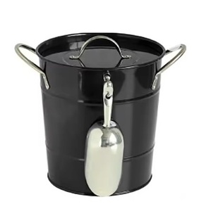 Seau à glace en métal luxueux avec gravure à la main, design moderne, écologique, qualité supérieure, pour les fêtes - Product Image 5