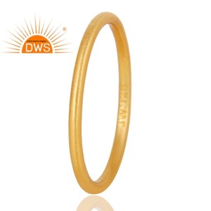 Fabricante de anillos chapados en oro macizo de 18K, anillos de banda simples de Plata de Ley 925, proveedor de joyería, Colección Vintage - Product Image 3