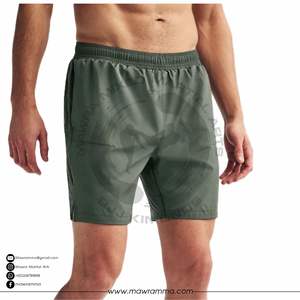 Shorts Deportivos Mawra MMA Elásticos de Secado Rápido, Spandex/Poliéster, Alta Calidad, Logotipo Personalizado Bordado/Impreso, Unisex, Venta al Por Mayor - Product Image 3