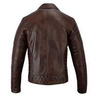 Jaket kulit asli pria kulit asli butiran populer kualitas tinggi