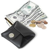 Pochette à monnaie en cuir à Grain riche, porte-monnaie de poche pour pièces de monnaie hommes femmes