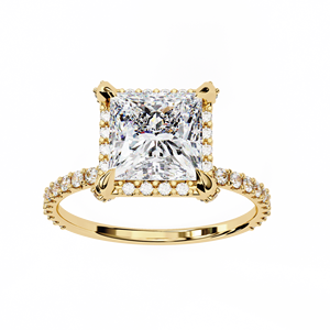 EF แหวนเพชรผ่าผ่าสำหรับผู้หญิงขนาด10K/14K/18K ได้รับการรับรองมาตรฐาน IGI สำหรับผู้หญิง - Product Image 1