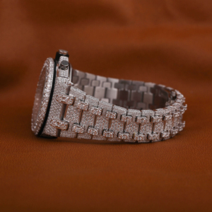 Reloj de lujo para hombre Iced Out con caja de acero de diamante cultivado en laboratorio brillante Movimiento ETA Banda de acero inoxidable Esfera clásica - Product Image 2