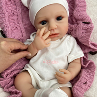 Boneka bayi silikon penuh dilukis simulasi tinggi koleksi artefak tekstur kelahiran baru lahir realistis 18"