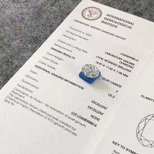 5.36CT CVD ที่ได้รับการรับรองจาก1EX VS1เพชรที่ปลูกเป็นรูปวงรีที่ห้องปฏิบัติการได้รับการรับรองจาก IGI - Product Image 5