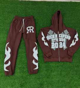 Survêtements 100% haute qualité hommes Sport survêtement meilleure vente fermeture éclair coton survêtement avec votre Logo personnalisé - Product Image 3