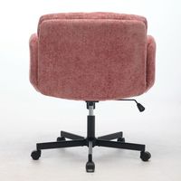 Chaise de bureau pivotante en chenille, chaise de travail à hauteur réglable avec accoudoirs convertibles pour bureau à domicile ou coiffeuse
