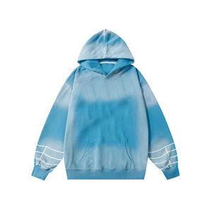 Sweat à capuche surdimensionné 100% coton délavé à l'acide avec fermeture éclair vintage - Product Image 6