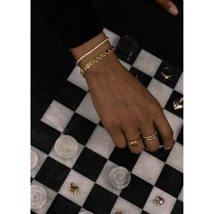 Eternity Heart Chain Bracelet with Princess Cut Diamond 14K <b>Gold</b> Rhodium & <b>Gold</b> Plated <b>Rose</b> <b>Gold</b> & Platinum Religious <b>Bangles</b> - Product Image 6