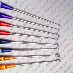 Ensemble chirurgical de curettes de la colonne vertébrale cervicale en acier inoxydable à double extrémité, instrument médical manuel, 8 pièces - Product Image 6