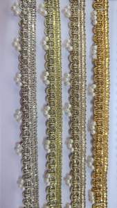 Cintas y cordones bordados a máquina hechos a medida con perlas y en 5 colores para vestidos de novia - Product Image 2