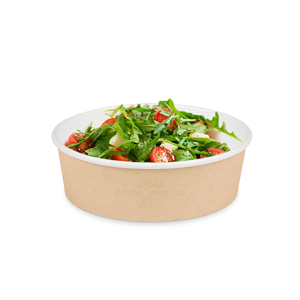 Bol alimentaire rond en papier kraft de qualité supérieure, 620 ml, empilable, hermétique, résistant à la graisse, pour produits chauds et froids, logo personnalisé - Product Image 1