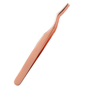 Meilleure pince à épiler professionnelle pour extension de cils en acier inoxydable avec embouts en fibre, outil de beauté en gros à prise parfaite pour les cils - Product Image 4