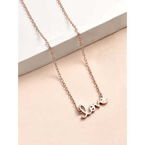 สร้อยคอจี้โรสโกลด์เครื่องประดับสำหรับงานแต่งงานทางศาสนาที่ทันสมัยประดับด้วยเพทายไข่มุกหินโรเดียมทองคำขาว - Product Image 1