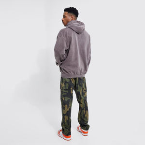 Vente en gros de pulls à capuche vierges délavés de haute qualité sweat à capuche respirant surdimensionné à séchage rapide pour hommes - Product Image 4