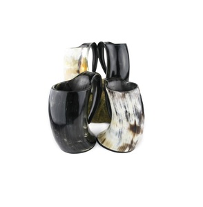 แก้วมักทรงแตรสำหรับใช้ในงานแต่งงานงานปาร์ตี้ในโรงแรมแก้วมักทรงเขาวัววัวพร้อมแก้วมักทำด้วยมือ Z สำหรับบ้านและห้องครัว - Product Image 1