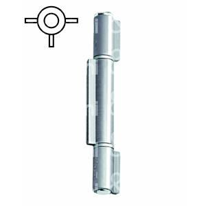 HEAVY 3-WING <b>HINGE</b> with polished steel lifting <b>pin</b> - Product Image 1
