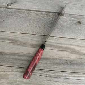 Cuchillo de Chef Nakiri de Acero de Damasco Hecho a Mano con Mango de Resina y Madera Preciosa, el Mejor Regalo para Mamá - Product Image 3