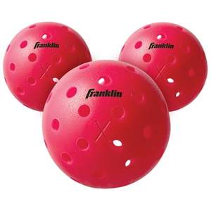 Palline da Pickleball Franklin Sports X40 Ufficiali, Confezione da 3, Rosa, Approvate USAPA per Allenamento e Intrattenimento all'Aperto, Design a 40 Fori - Product Image 1