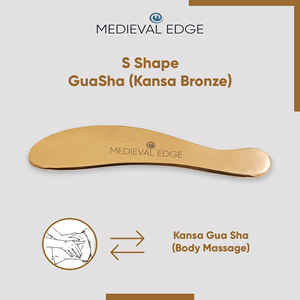 Herramienta de masaje corporal Kansa Gua Sha de alta calidad, fabricación india Original, reducción de la inflamación, promoción de la relajación para la cara - Product Image 3