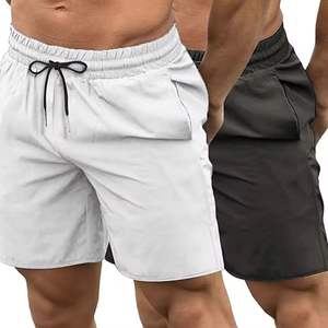 Pantalones Cortos Deportivos para Hombre, Talla Grande, Cintura Elástica, Color Sólido, para Gimnasio, Entrenamiento, Secado Rápido, para Correr - Product Image 1