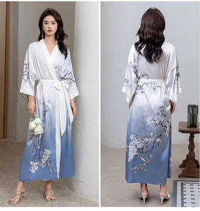 Bata de Baño de Invierno para Mujer Yaoting, Nueva Colección, Estilo Vintage, 100% Algodón, Cintura Elástica, Encaje de Lujo con Cordones - Product Image 4