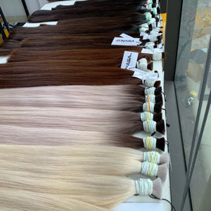 Prix d'usine 100 grammes couleur claire naturelle droite vietnamienne extensions de cheveux humains bruts cheveux vierges vague droite soyeuse - Product Image 1