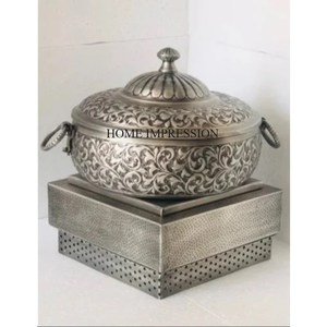 Hermoso aspecto, hermoso diseñador, exclusivo plato de frotamiento de metal de calidad, suministros para hoteles y restaurantes de fabricante indio - Product Image 6