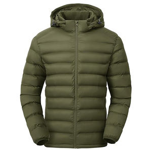 Chaqueta acolchada de invierno personalizada OEM, venta al por mayor de prendas de vestir exteriores ligeras con aislamiento impermeable para hombres, moda de calle 2025 - Product Image 1