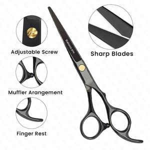 Tijeras de Adelgazamiento de Plasma Negras, Set de Tijeras para Cabello Hechas a Mano, Tijeras de Mezcla, Venta al por Mayor, Fabricante OEM - Product Image 2