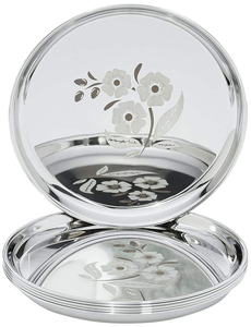 Juego de Platos de Acero Inoxidable Ecológico de 12 Pulgadas, Metal Pulido, 6 Piezas, Hecho a Mano, Apto para Horno y Lavavajillas, Estilo Clásico, Personalizable - Product Image 3