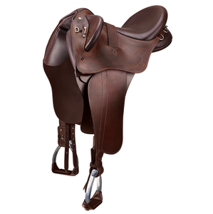 Selle de cheval tout usage en cuir véritable pour l'équitation anglaise, le plaisir, les promenades à cheval et les compétitions - Product Image 5