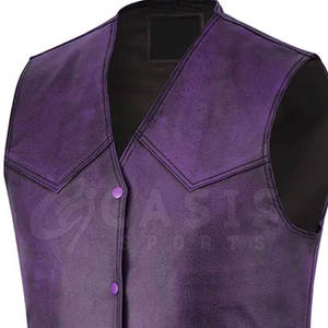 Venta al por mayor de talla grande de cuero de los hombres chaleco chaqueta de uso al aire libre de los hombres chaleco chaqueta de cuello alto de cuero Chaleco de los hombres chaqueta - Product Image 4