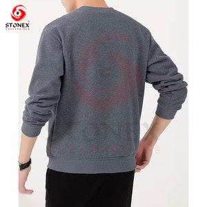 Sweat-shirt en molleton épais pour homme, pull chaud d'hiver à col rond, logo personnalisé, impression de logo et de design sur mesure, OEM - Product Image 2