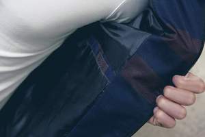 Veste bomber pour homme tendance, en polyester et nylon, légère, imperméable, imprimée, élégante, respirante, streetwear, logo personnalisé - Product Image 6