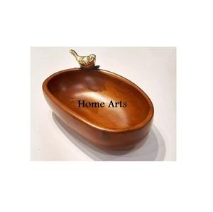 Juego de 3 cuencos para servir frutas de madera de diferentes tamaños, diseño fabuloso, forma redonda, cuenco para servir postres a un precio aceptable - Product Image 6