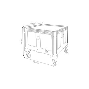 MIYAGO MYG-335 Conteneur à couvercle perforé durable 1000x1200mm pour un chargement et un stockage efficaces - Product Image 2