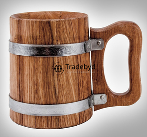 Tasse en bois de luxe avec texture lisse et large artisanat élégant pour verres de qualité supérieure par Tradebyd - Product Image 1