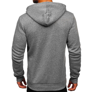 Blanc uni 100% coton français éponge fermeture éclair sweats à capuche motif régulier personnalisation Service Logo Design couleur pour la saison d'hiver - Product Image 2