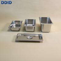 Peralatan Dapur Komersial Restoran Hotel, Panci Makanan 1/3 GN Stainless Steel untuk Saus, Lauk & Camilan, Chafing Dish