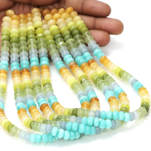 Cuentas Redondas de Cuarzo Multicolor: Piedra Preciosa Lisa AAA, 7-8 mm - Product Image 1
