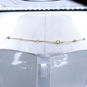 Joyería de labradorita, Collar chapado en oro de piedras preciosas de labradorita Natural de corte ovalado de alta calidad de plata 925, regalo para mujer - Product Image 4