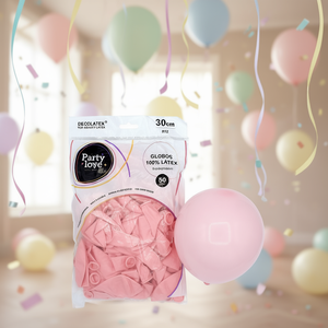 Palloncini in lattice Party Love 30 cm R12 rosa pastello biodegradabili 50 pz - Product Image 3