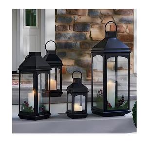 Wholesale Metal Candle <b>Lantern</b> Glass Panels Heat Resistant Eco-Friendly <b>Christmas</b> Home Decor for Balcony Events Religious Use - Product Image 4