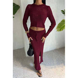 Ensemble crop top en crochet pour femme Macey 9882 - Product Image 4