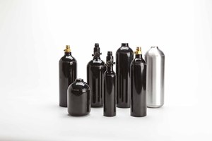 Bouteille d'air comprimé pour paintball en aluminium de 500 ml (12 oz) 1800 PSI avec valve à broche - Product Image 2