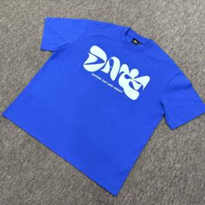 OEM personalizado de los hombres 100% algodón Hip Hop Camiseta lisa de gran tamaño pesado de punto de peso camiseta 3D pantalla Logo para Puff diseño de impresión - Product Image 3